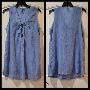 blue swim coverup tunic dress XL